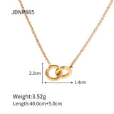 Youthway Hoop Interlocking Pendant Necklace 18K Plated Chain