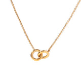 Youthway Hoop Interlocking Pendant Necklace 18K Plated Chain