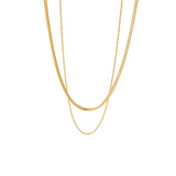 Youthway Stainless Steel Necklace Snake Chain 18K Metal Texture