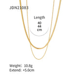 Youthway Stainless Steel Necklace Snake Chain 18K Metal Texture