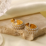 Youthway Geometric Stud Earrings 18K PVD Plated Waterproof Jewelry