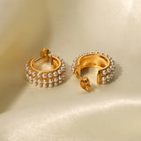 Youthway Geometric Stud Earrings 18K PVD Plated Waterproof Jewelry