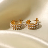Youthway Geometric Stud Earrings 18K PVD Plated Waterproof Jewelry