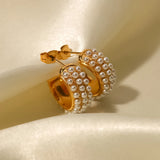 Youthway Geometric Stud Earrings 18K PVD Plated Waterproof Jewelry