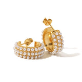 Youthway Geometric Stud Earrings 18K PVD Plated Waterproof Jewelry