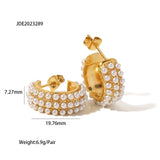 Youthway Geometric Stud Earrings 18K PVD Plated Waterproof Jewelry