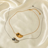 Youthway 18K Plated Water Drop Tear Drop Pendant Women Necklace