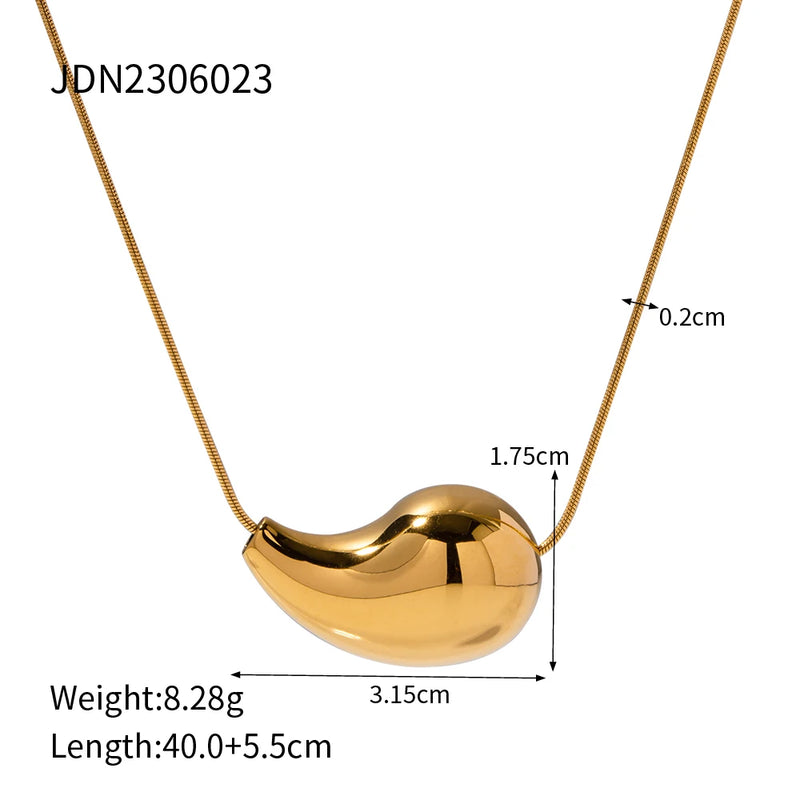 Youthway 18K Plated Water Drop Tear Drop Pendant Women Necklace