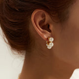 Youthway Stainless Steel Earrings Golden Geometric C Shape