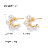 Youthway Stainless Steel Earrings Golden Geometric C Shape