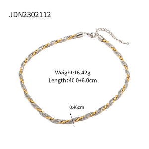 Youthway Two-Tone Stainless Steel Necklace Collar