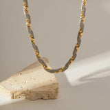 Youthway Two-Tone Stainless Steel Necklace Collar