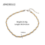 Youthway Two-Tone Stainless Steel Necklace Collar