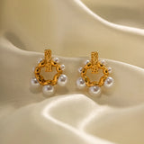 Youthway Irregular Pearl Size Earrings PVD 18k Plated High Jewelry