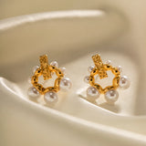 Youthway Irregular Pearl Size Earrings PVD 18k Plated High Jewelry