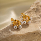 Youthway Irregular Pearl Size Earrings PVD 18k Plated High Jewelry
