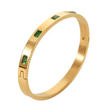 Youthway CZ Bangle Stainless Steel 18K PVD Plated Bracelet