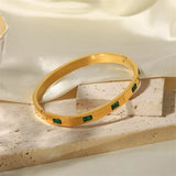 Youthway CZ Bangle Stainless Steel 18K PVD Plated Bracelet