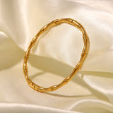 Youthway 18k Plated Bamboo Bracelet - Waterproof Women Jewelry