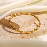 Youthway 18k Plated Bamboo Bracelet - Waterproof Women Jewelry