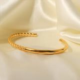Youthway 316 Stainless Steel Golden Bangle Bracelet for Women Party