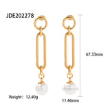 Youthway Pearl Dangle Earrings 316 Stainless Steel Plated PVD Waterproof