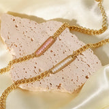 Youthway Pink CZ Stainless Steel Pendant Bracelet Charm