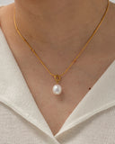 Youthway Pearl Pendant Necklace Stainless Steel Women