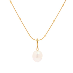 Youthway Pearl Pendant Necklace Stainless Steel Women