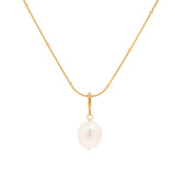 Youthway Pearl Pendant Necklace Stainless Steel Women