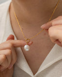 Youthway Pearl Pendant Necklace Stainless Steel Women