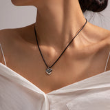 Youthway Rope Chain Heart Pendant Necklace for Women's Jewelry