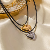 Youthway Rope Chain Heart Pendant Necklace for Women's Jewelry