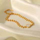 Youthway Heart Circle Bracelet Golden Metal Waterproof Jewelry