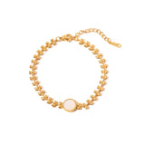 Youthway Heart Circle Bracelet Golden Metal Waterproof Jewelry