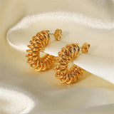 Youthway C-Shaped Earrings 18K PVD Plated Hoop Earrings