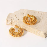 Youthway C-Shaped Earrings 18K PVD Plated Hoop Earrings