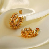 Youthway C-Shaped Earrings 18K PVD Plated Hoop Earrings