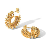 Youthway C-Shaped Earrings 18K PVD Plated Hoop Earrings