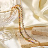Youthway Colorful CZ Bracelet Adjustable Wrist Jewelry