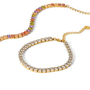 Youthway Colorful CZ Bracelet Adjustable Wrist Jewelry