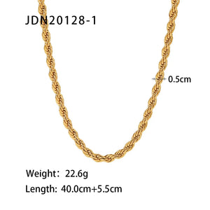 Youthway Stainless Steel Chain Necklace Autumn Winter Waterproof Jewelry