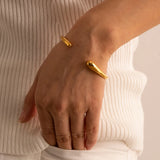 Youthway Stainless Steel Asymmetrical Open Bracelet for Women