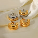Youthway Geometric Double Layer Earrings Golden Women Jewelry