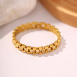 Youthway Wide Band Bracelet Polished Chain Golden Bangle Jewelry Women