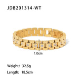 Youthway Wide Band Bracelet Polished Chain Golden Bangle Jewelry Women