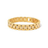 Youthway Wide Band Bracelet Polished Chain Golden Bangle Jewelry Women