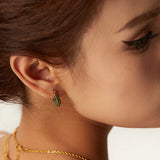 Youthway Metal Texture Geometric Hoop Earrings for Women