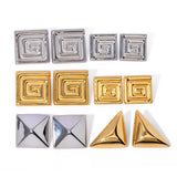 Youthway Unique Geometric Stud Earrings 18K Plated Jewelry