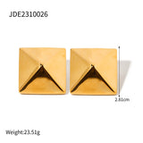 Youthway Unique Geometric Stud Earrings 18K Plated Jewelry